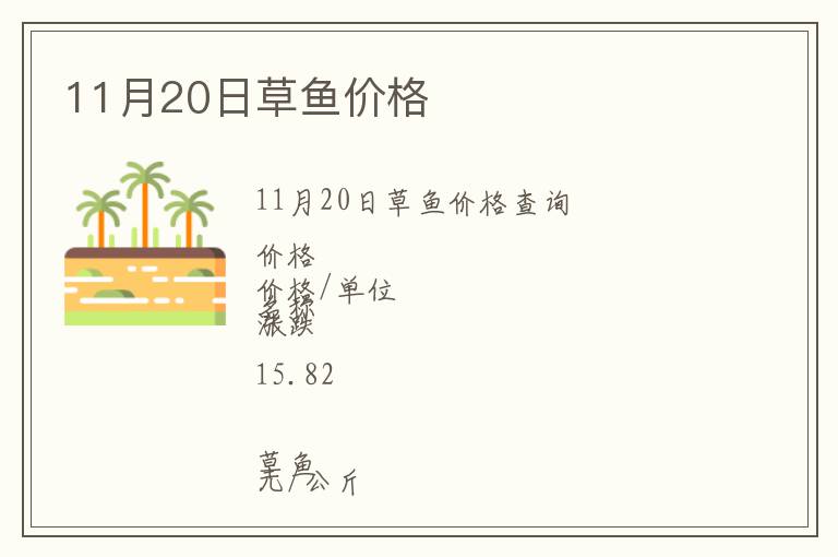11月20日草魚價格