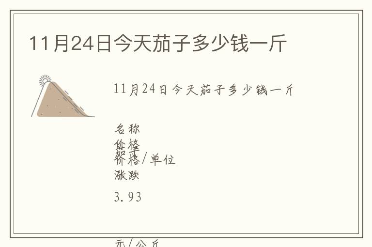 11月24日今天茄子多少錢一斤