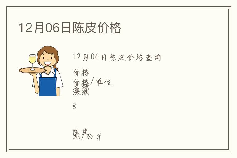 12月06日陳皮價格