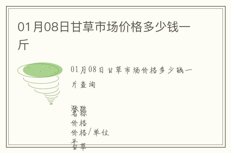 01月08日甘草市場價格多少錢一斤