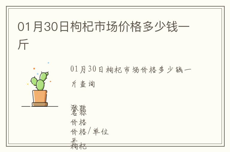 01月30日枸杞市場價格多少錢一斤