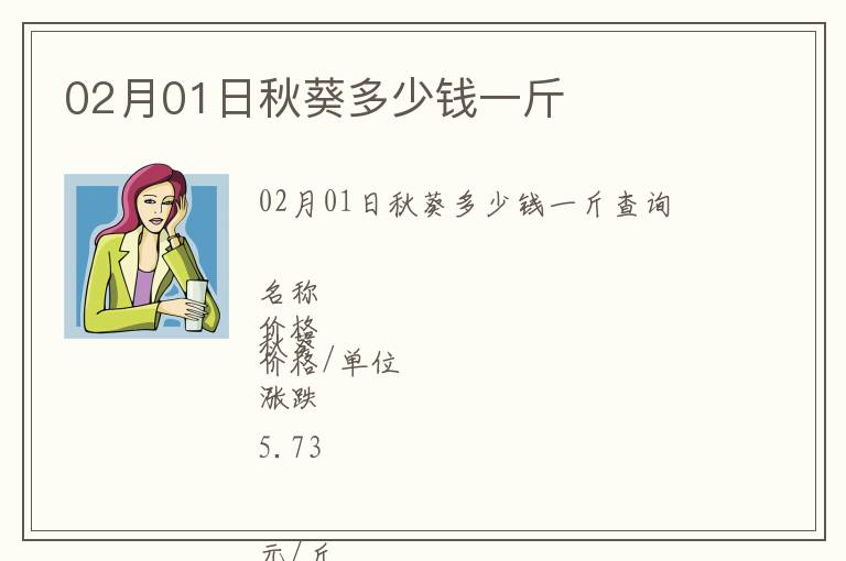 02月01日秋葵多少錢一斤