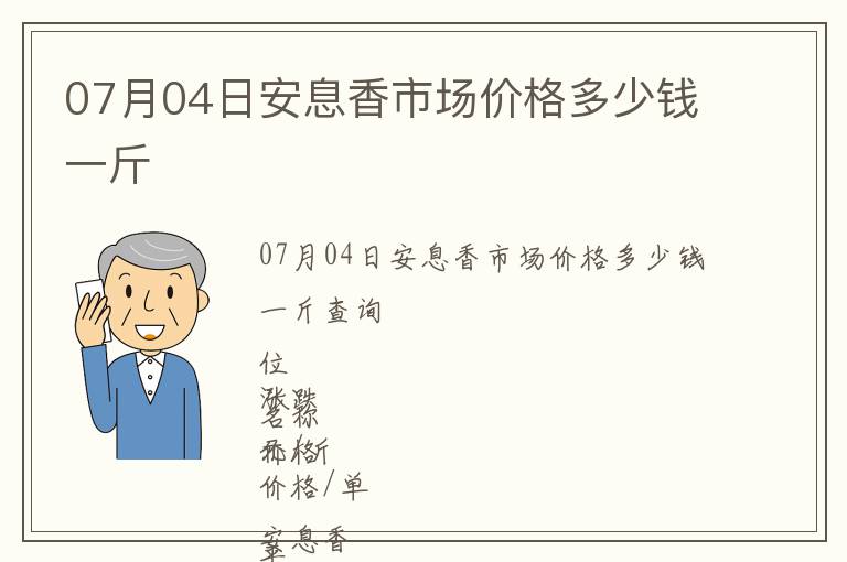 07月04日安息香市場價格多少錢一斤