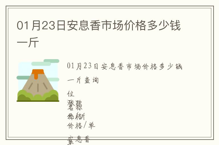 01月23日安息香市場價格多少錢一斤
