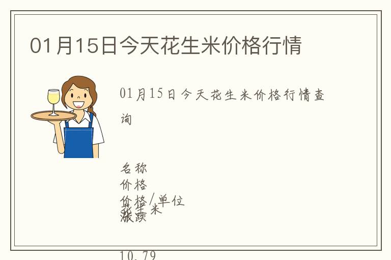 01月15日今天花生米價格行情