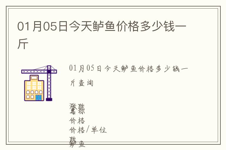 01月05日今天鱸魚價格多少錢一斤