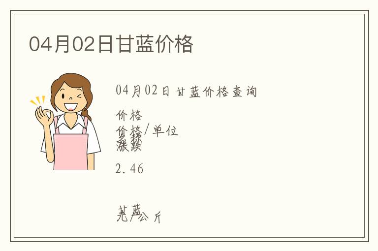 04月02日甘藍價格