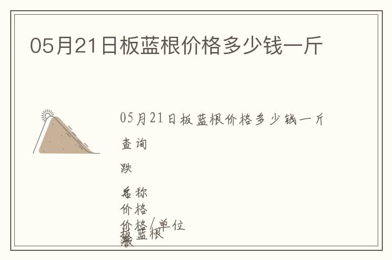 05月21日板藍根價格多少錢一斤