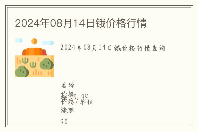 2024年08月14日鋨價格行情