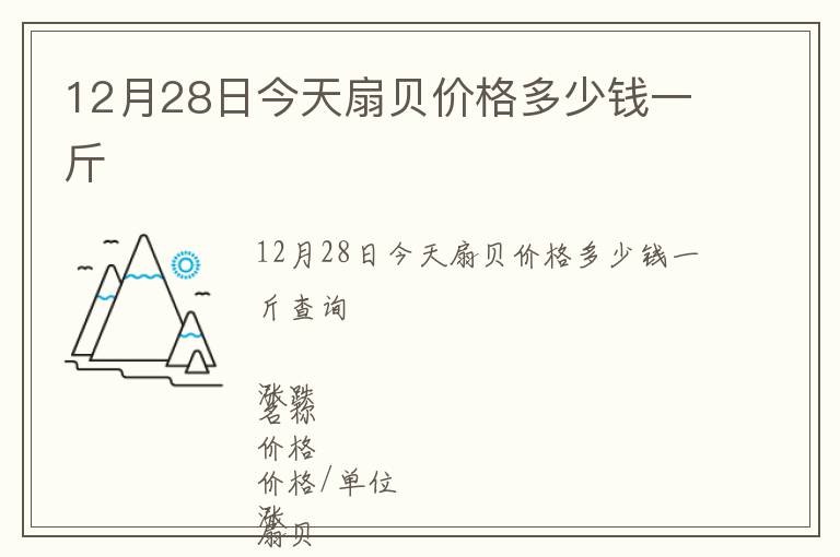 12月28日今天扇貝價格多少錢一斤