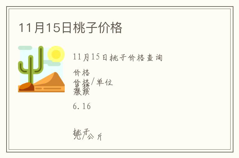 11月15日桃子價格