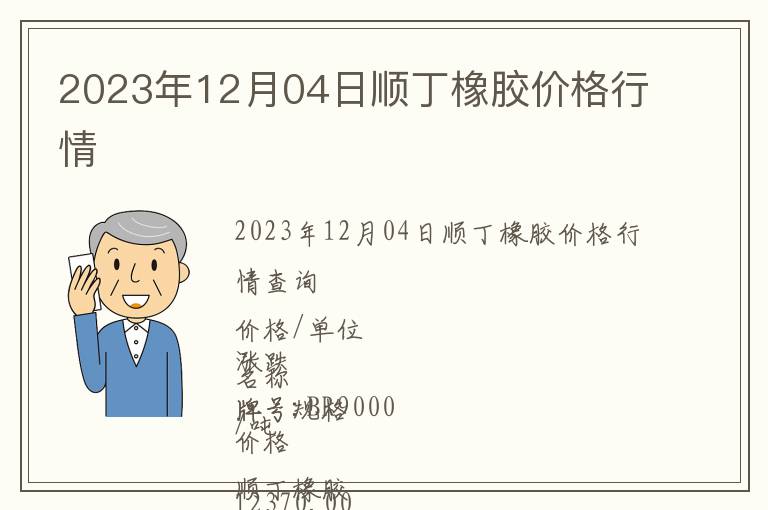 2023年12月04日順丁橡膠價格行情