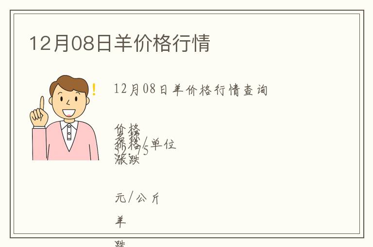 12月08日羊價格行情