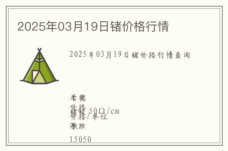2025年03月19日鍺價格行情