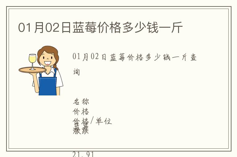 01月02日藍莓價格多少錢一斤
