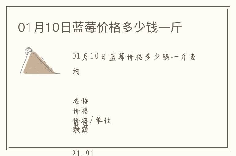 01月10日藍莓價格多少錢一斤