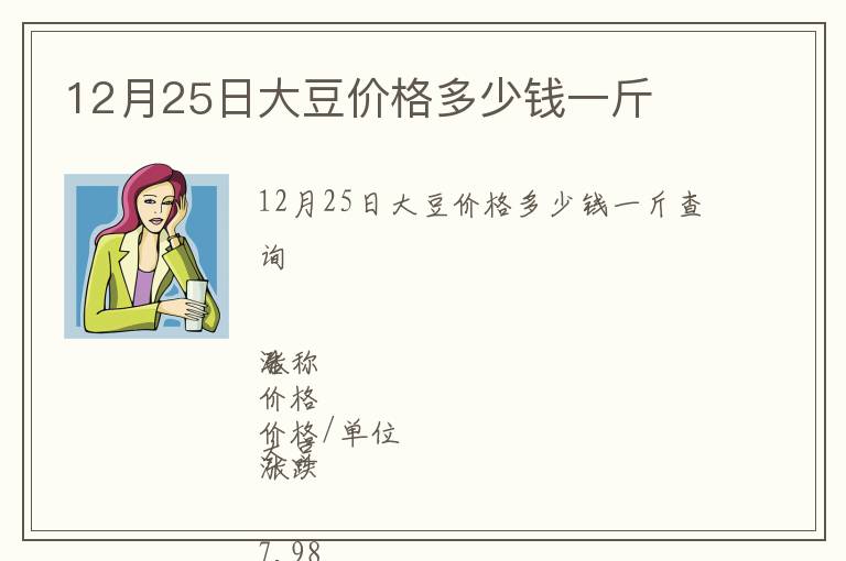 12月25日大豆價格多少錢一斤