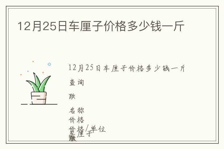 12月25日車厘子價格多少錢一斤