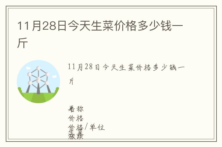 11月28日今天生菜價格多少錢一斤