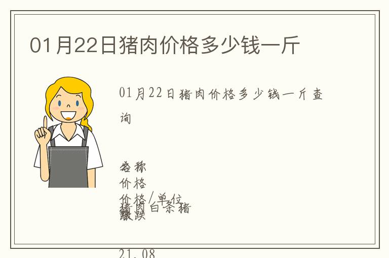01月22日豬肉價格多少錢一斤