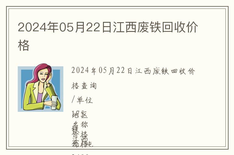 2024年05月22日江西廢鐵回收價格