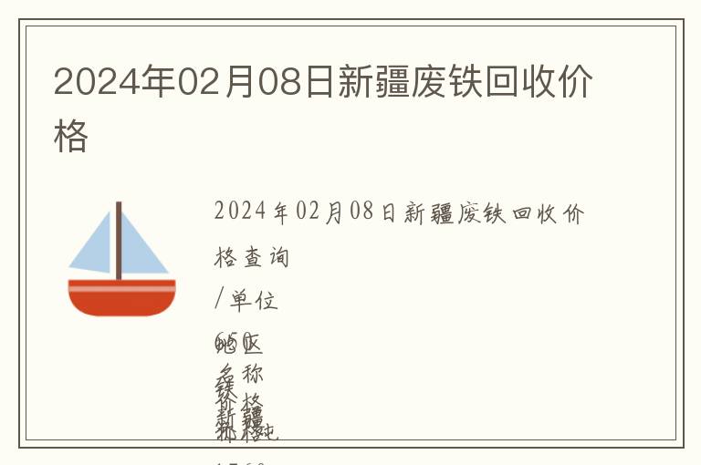 2024年02月08日新疆廢鐵回收價格