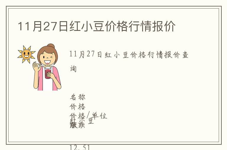 11月27日紅小豆價格行情報價