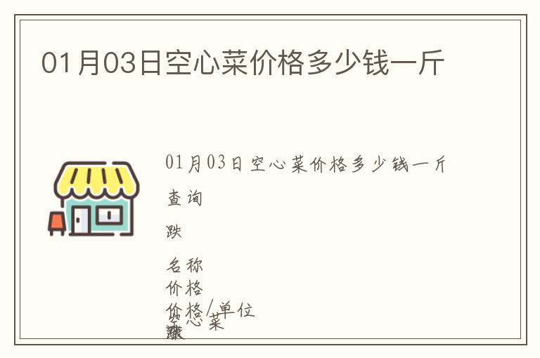 01月03日空心菜價格多少錢一斤
