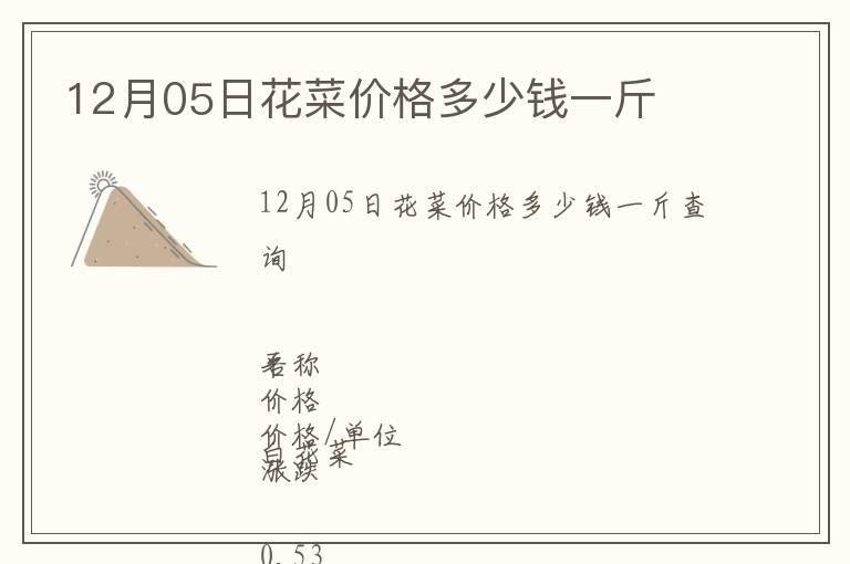 12月05日花菜價格多少錢一斤