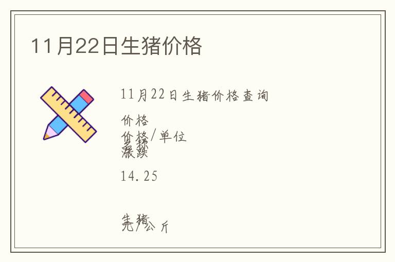 11月22日生豬價格