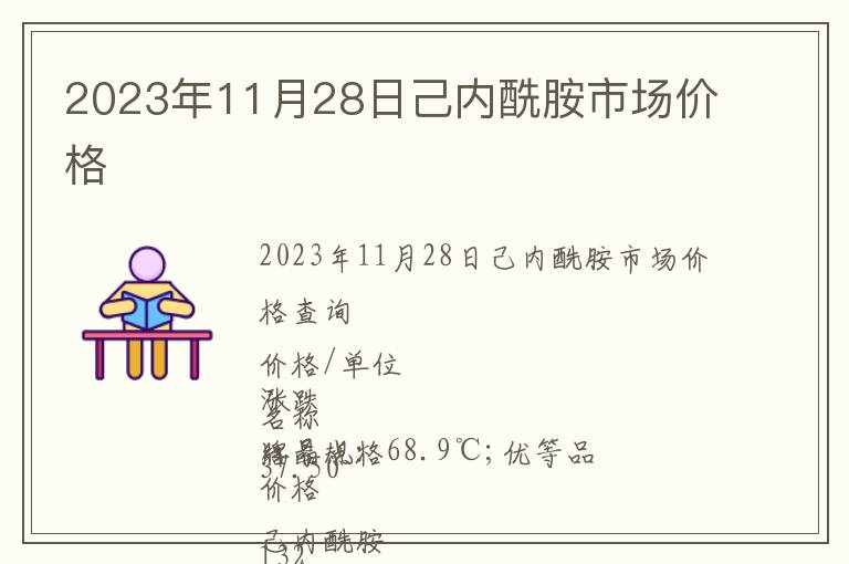 2023年11月28日己內酰胺市場價格
