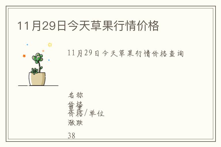 11月29日今天草果行情價格