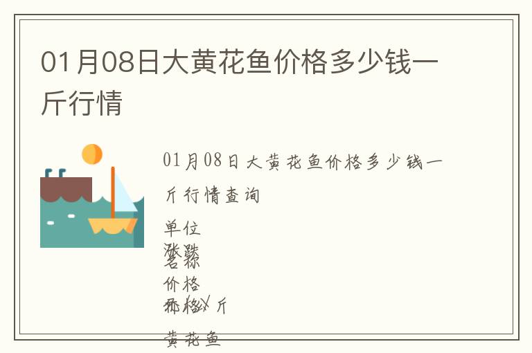 01月08日大黃花魚價格多少錢一斤行情